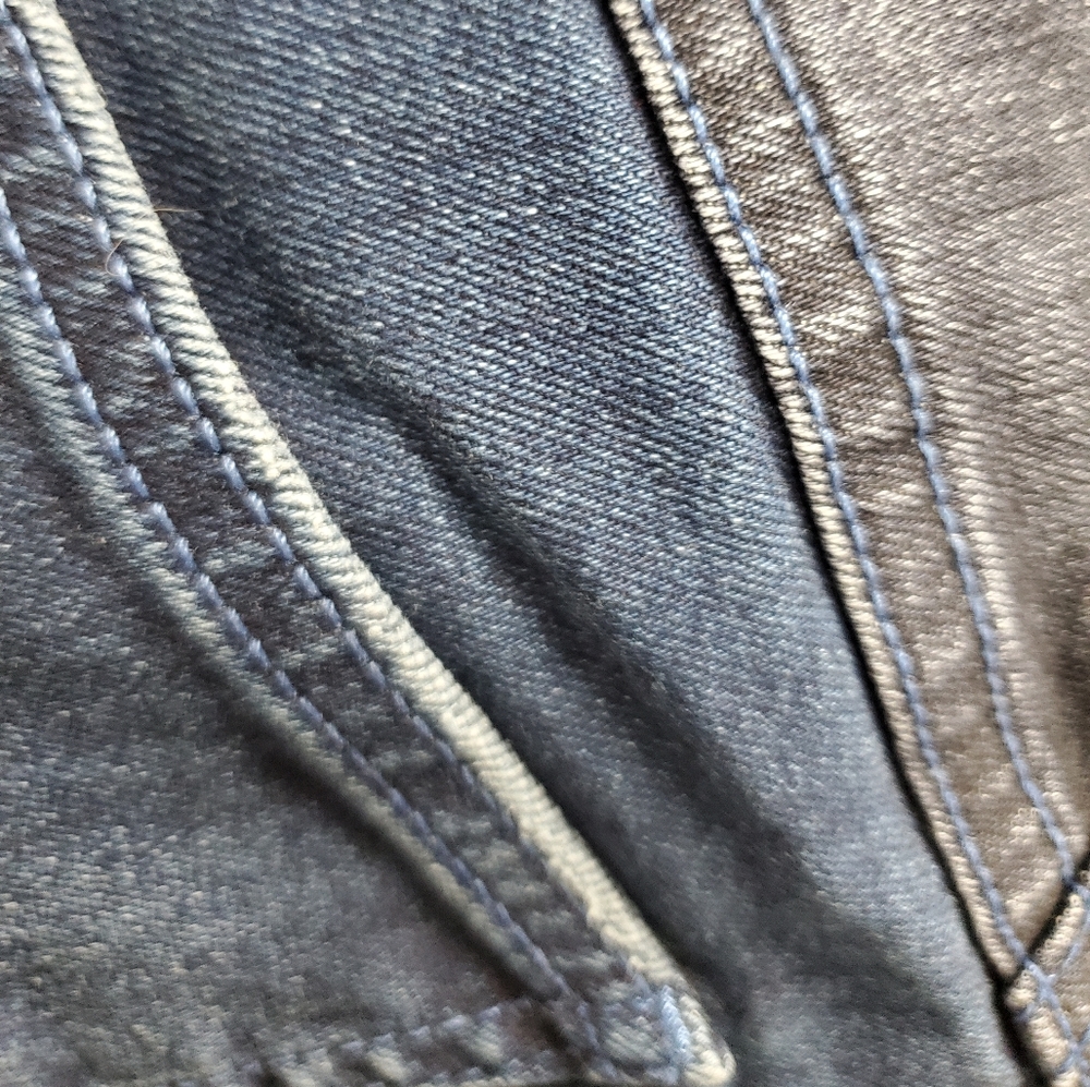 Closed Dark Blue Denim Striped Patched Jeans Size 27 - Picture 8 of 9